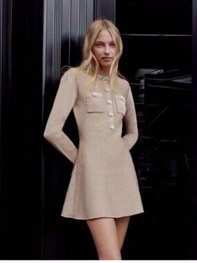 chinese dress ladies SELF PORTRAIT Cream Embellished Corded Guipure Lace Mini Dress UK 10 –  Reliked main image 0